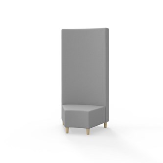 Modulsofa Snake hjørne 45° treben sh 37,5 høy rygg