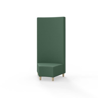 Modulsofa Snake hjørne 45° treben sh 37,5 høy rygg