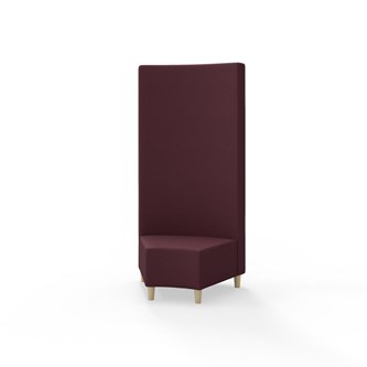 Modulsofa Snake hjørne 45° treben sh 37,5 høy rygg