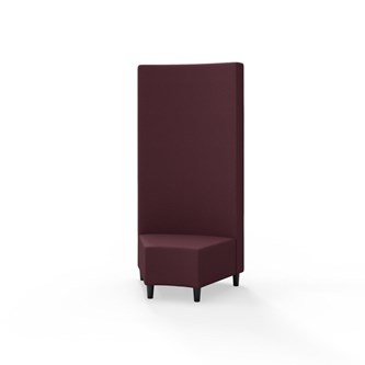 Modulsofa Snake hjørne 45° treben sh 37,5 høy rygg