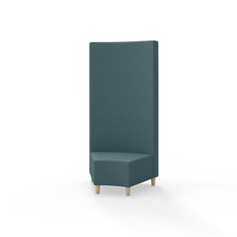 Modulsofa Snake hjørne 45° treben sh 37,5 høy rygg