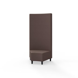 Modulsofa Snake hjørne 45° treben sh 37,5 høy rygg