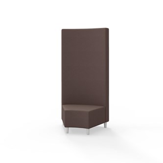 Modulsofa Snake hjørne 45° treben sh 37,5 høy rygg