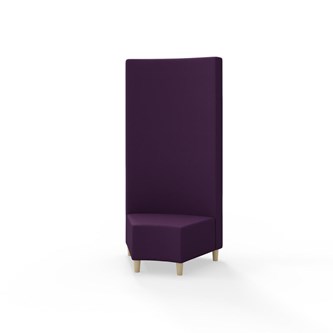 Modulsofa Snake hjørne 45° treben sh 37,5 høy rygg