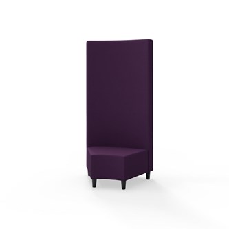 Modulsofa Snake hjørne 45° treben sh 37,5 høy rygg