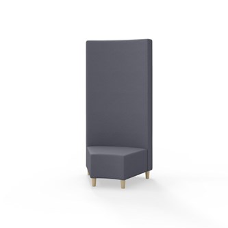 Modulsofa Snake hjørne 45° treben sh 37,5 høy rygg