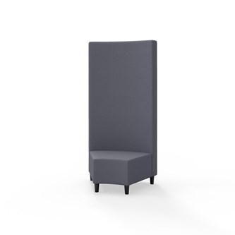 Modulsofa Snake hjørne 45° treben sh 37,5 høy rygg