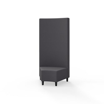 Modulsofa Snake hjørne 45° treben sh 37,5 høy rygg