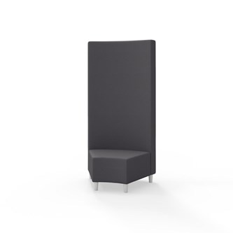 Modulsofa Snake hjørne 45° treben sh 37,5 høy rygg