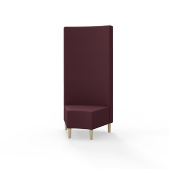 Modulsofa Snake hjørne 45° treben sh 43 høy rygg