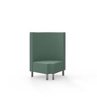 Modulsofa Snake hjørne 90° R12 rund metallben sh 43 medium rygg