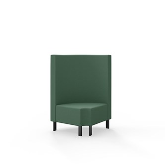 Modulsofa Snake hjørne 90° R12 rund metallben sh 43 medium rygg