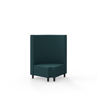 Modulsofa Snake hjørne 90° R12 rund treben sh 37,5 medium rygg