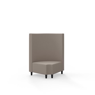 Modulsofa Snake hjørne 90° R12 rund treben sh 37,5 medium rygg