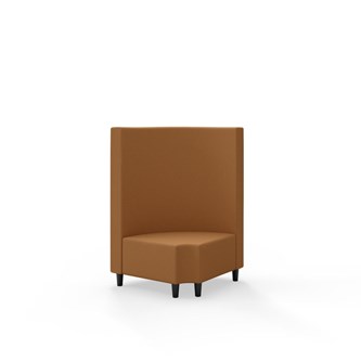 Modulsofa Snake hjørne 90° R12 rund treben sh 37,5 medium rygg