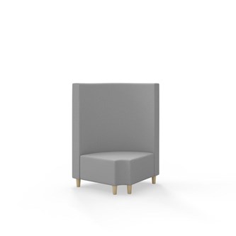 Modulsofa Snake hjørne 90° R12 rund treben sh 37,5 medium rygg