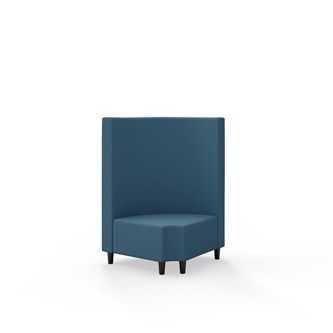 Modulsofa Snake hjørne 90° R12 rund treben sh 37,5 medium rygg