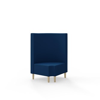 Modulsofa Snake hjørne 90° R12 rund treben sh 43 medium rygg