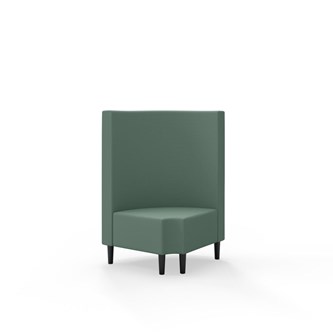 Modulsofa Snake hjørne 90° R12 rund treben sh 43 medium rygg