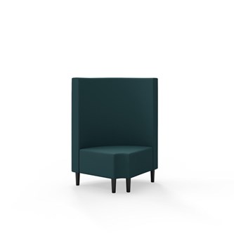 Modulsofa Snake hjørne 90° R12 rund treben sh 43 medium rygg