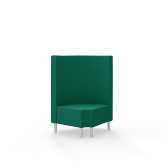 Modulsofa Snake hjørne 90° R12 rund treben sh 43 medium rygg