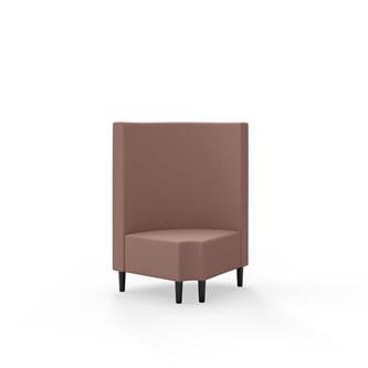 Modulsofa Snake hjørne 90° R12 rund treben sh 43 medium rygg