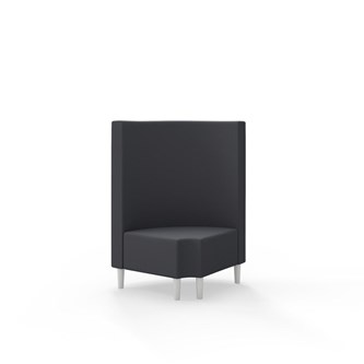 Modulsofa Snake hjørne 90° R12 rund treben sh 43 medium rygg