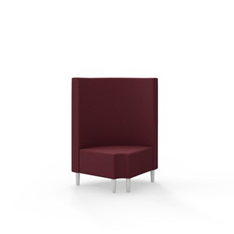 Modulsofa Snake hjørne 90° R12 rund treben sh 43 medium rygg