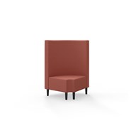 Modulsofa Snake hjørne 90° R12 rund treben sh 43 medium rygg