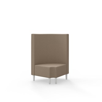 Modulsofa Snake hjørne 90° R12 rund treben sh 43 medium rygg