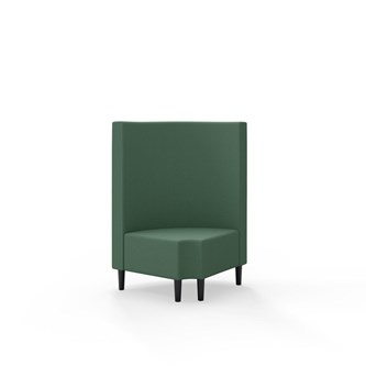 Modulsofa Snake hjørne 90° R12 rund treben sh 43 medium rygg