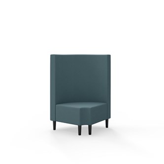 Modulsofa Snake hjørne 90° R12 rund treben sh 43 medium rygg