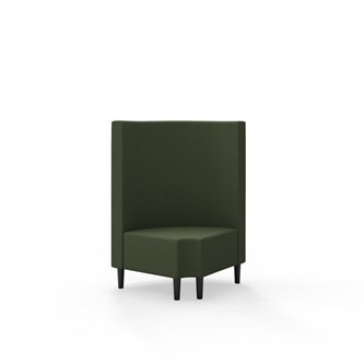 Modulsofa Snake hjørne 90° R12 rund treben sh 43 medium rygg