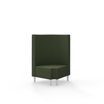 Modulsofa Snake hjørne 90° R12 rund treben sh 43 medium rygg