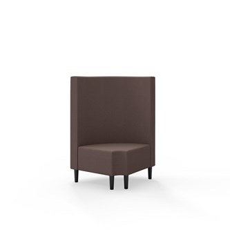 Modulsofa Snake hjørne 90° R12 rund treben sh 43 medium rygg