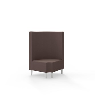 Modulsofa Snake hjørne 90° R12 rund treben sh 43 medium rygg