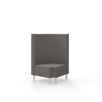 Modulsofa Snake hjørne 90° R12 rund treben sh 43 medium rygg