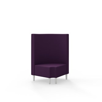 Modulsofa Snake hjørne 90° R12 rund treben sh 43 medium rygg