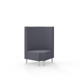 Modulsofa Snake hjørne 90° R12 rund treben sh 43 medium rygg