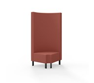 Modulsofa Snake hjørne 90° R12 rund metallben sh 43 høy rygg