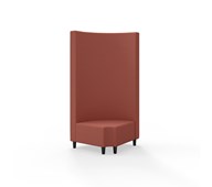 Modulsofa Snake hjørne 90° R12 rund treben sh 37,5 høy rygg