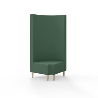 Modulsofa Snake hjørne 90° R12 rund treben sh 43 høy rygg