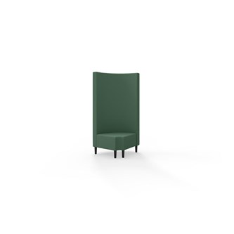 Modulsofa Snake hjørne 90° R12 rund treben sh 43 høy rygg