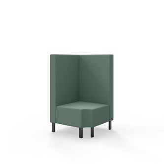 Modulsofa Snake hjørne 90° R12 metallben sh 43 medium rygg