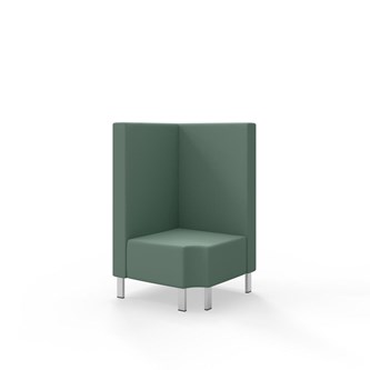 Modulsofa Snake hjørne 90° R12 metallben sh 43 medium rygg