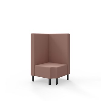 Modulsofa Snake hjørne 90° R12 metallben sh 43 medium rygg
