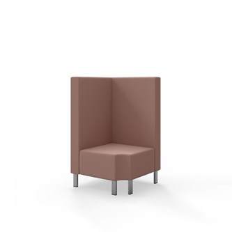 Modulsofa Snake hjørne 90° R12 metallben sh 43 medium rygg
