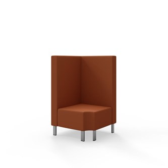 Modulsofa Snake hjørne 90° R12 metallben sh 43 medium rygg