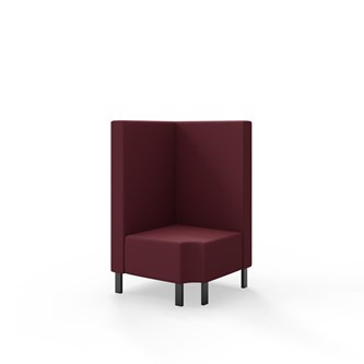 Modulsofa Snake hjørne 90° R12 metallben sh 43 medium rygg