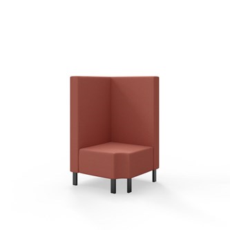 Modulsofa Snake hjørne 90° R12 metallben sh 43 medium rygg